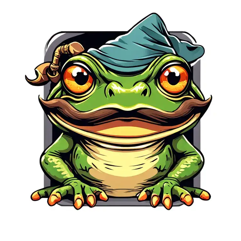 Wizard Frog With A Mustache