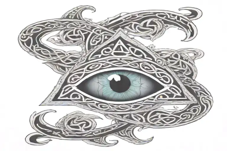 Celtic Triquetra Evil Eye Inside