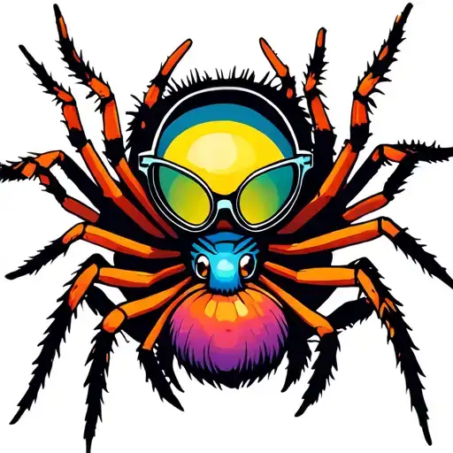 Spider Wearing Glasses