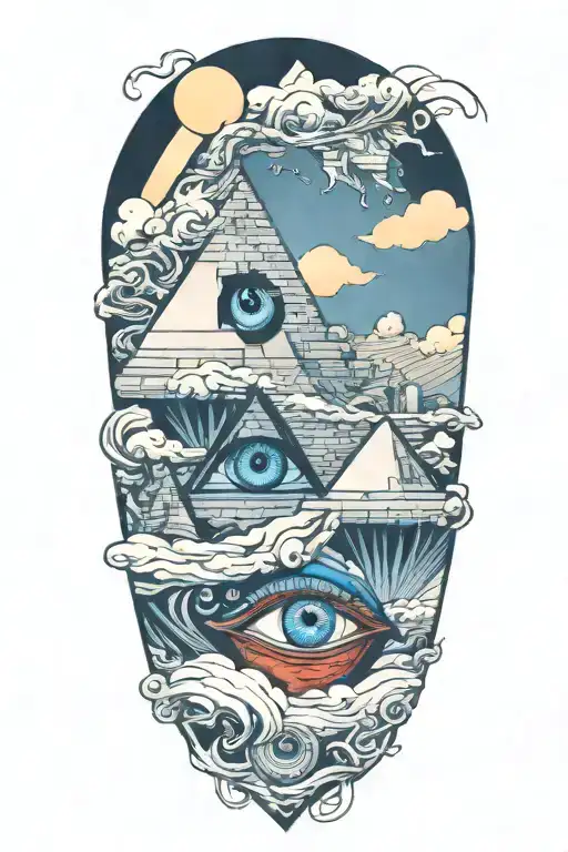 Eye Inside Of Pyramid