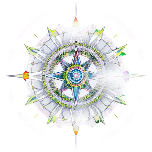 Heart Compass Flower Sword