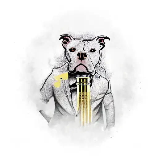 Pitbull With Brass Knuckles