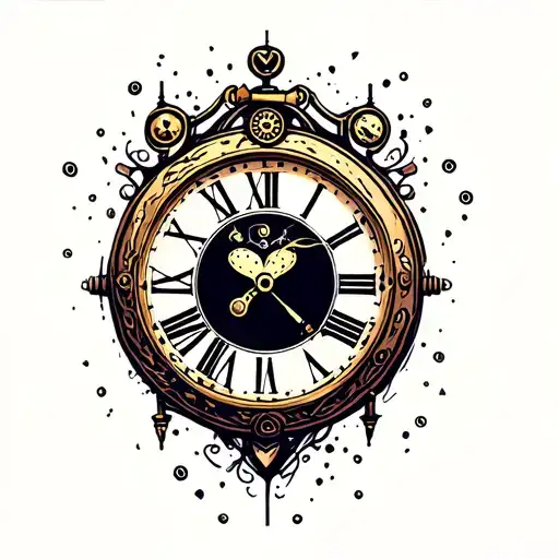 Clock Heart Steampunk Clock