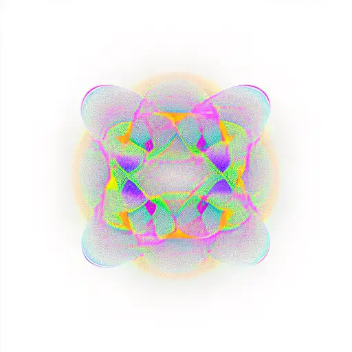 An Abstract Design Of Sound Waves Transforming Into Colorful Geometric Shapes