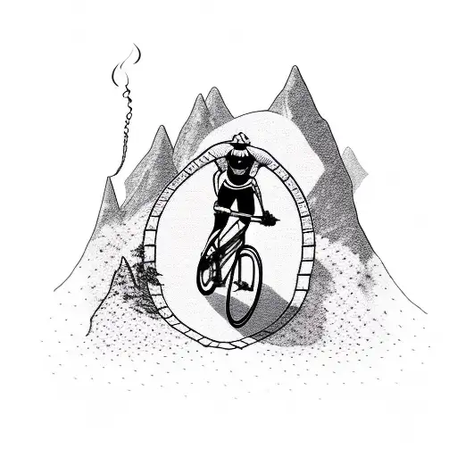 A Chef Riding A Mountain Bike With A Trail Of Smoke Behind