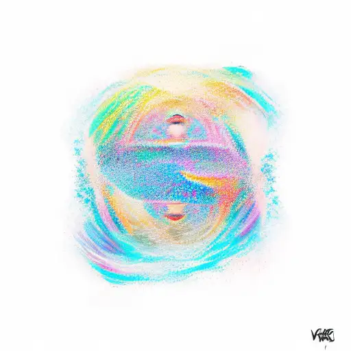 Abstract Representation Of The Ocean With A Nude Female Figure