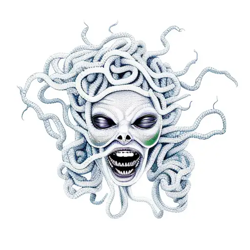 Full Body Medusa Holding Up A Severed Head