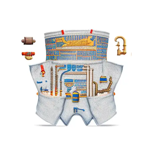 A Plumber's Toolbelt Adorned With Ancient Egyptian Hieroglyphs