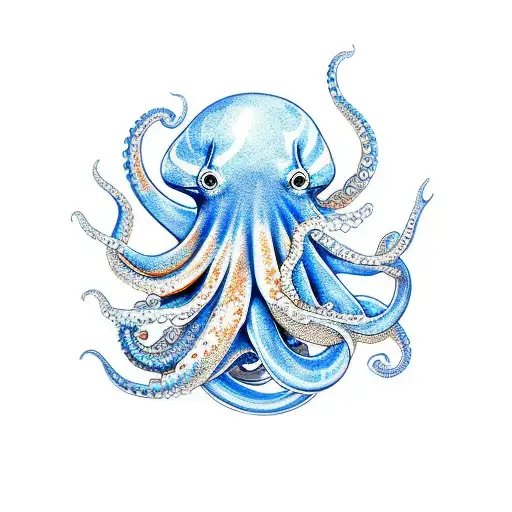 Porcelain Blue Octopus