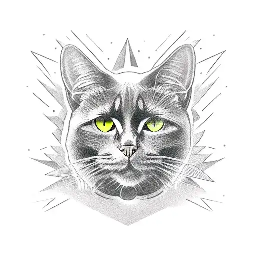 A Black Cat Riding A Motorcycle Engine