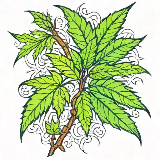 Weed Leaf Intertwined