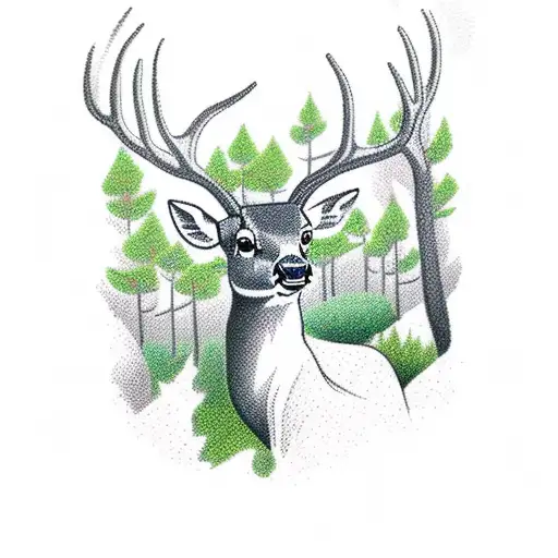 A Deer In A Forest