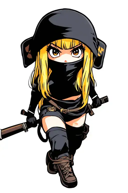 Anime Blonde Girl Ninja