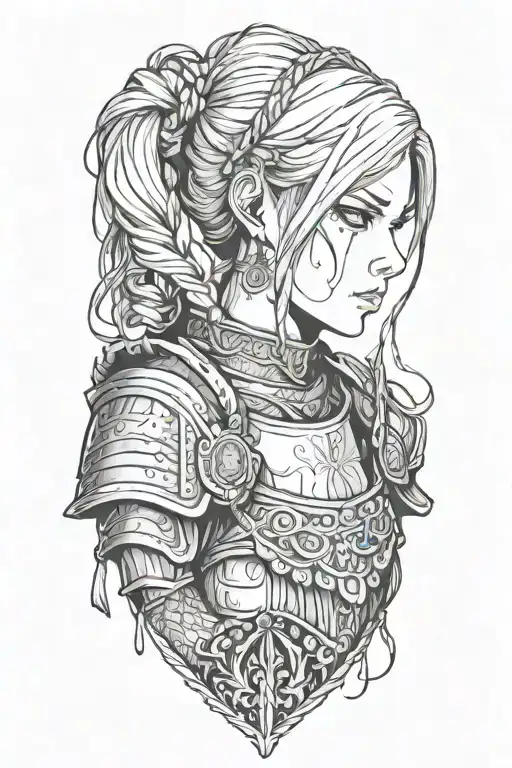 Dark Souls Bust Portrait With Pigtails