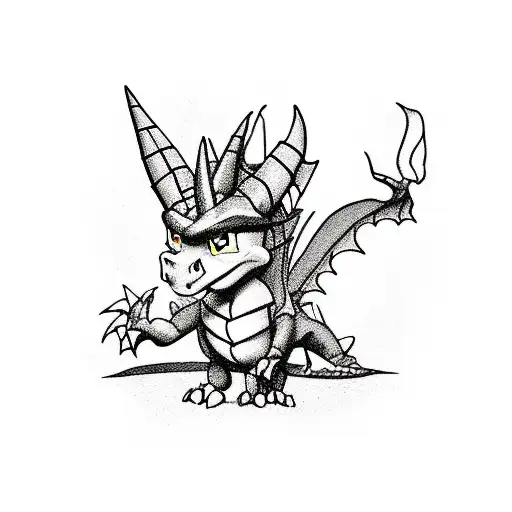 Spyro The Dragon On Skateboard