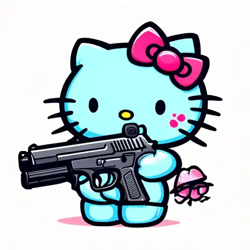 Hello Kitty With Gun