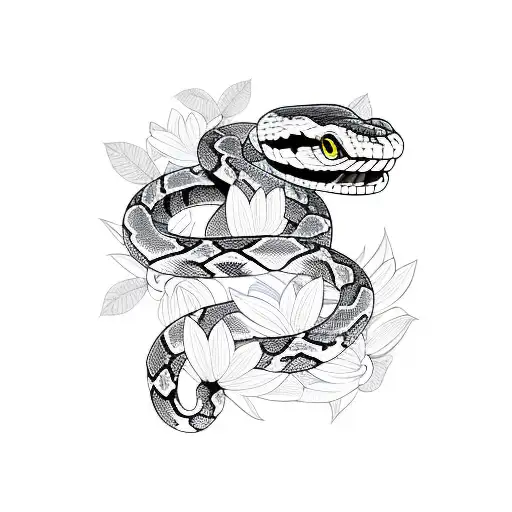 Snake With Flower