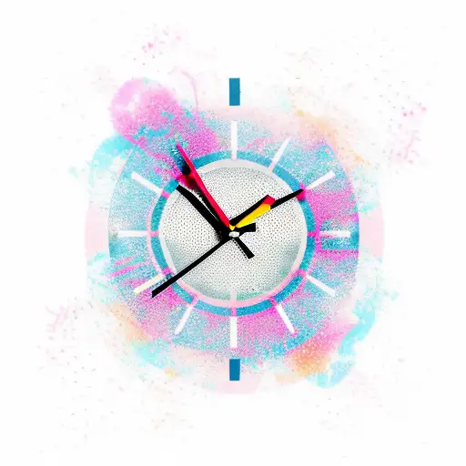 Clock With Rose Background For Men