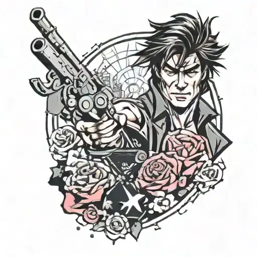 Gambit From Xmen In The Background Of Chicago