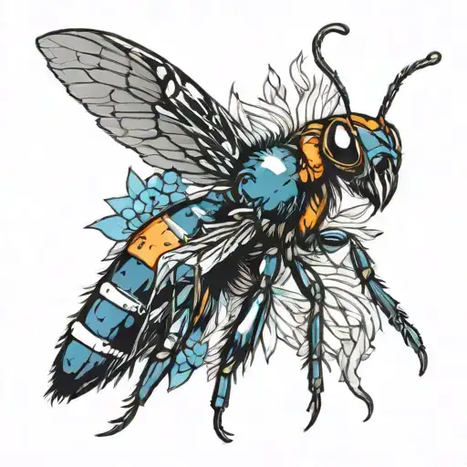 Tarantula Hawk With A Crown It