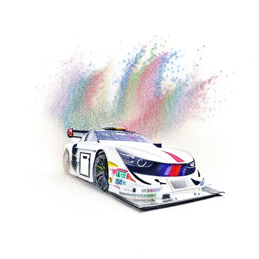 Racing Car Circuit With Lgbtiq Colours