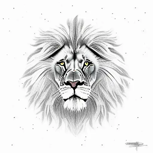 A Majestic Lion Surrounded By A Field Of Vibrant Flowers