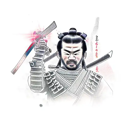 Samurai With 2 Babys