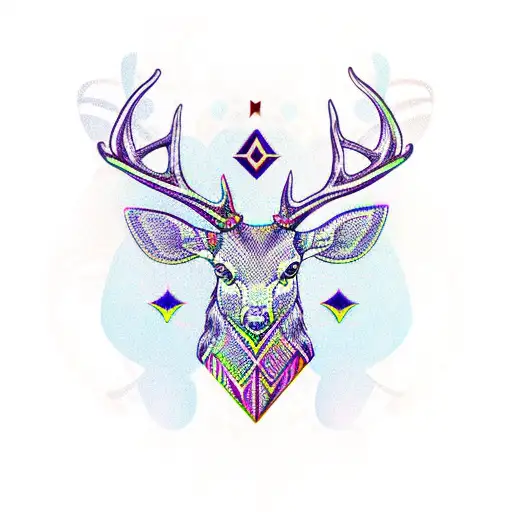Valknut Symbol Deer Antlers
