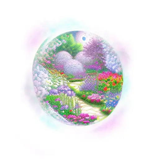 Flowers Garden Moon