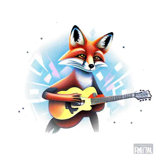A Fox Playing A Guitar