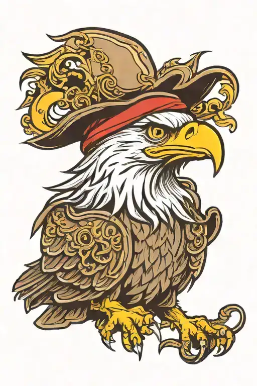 Eagle With Trucker Hat