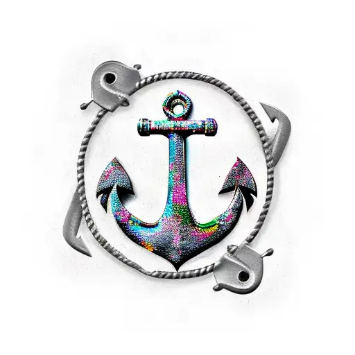 Anchor With Dbno Carved Into The Metalwork