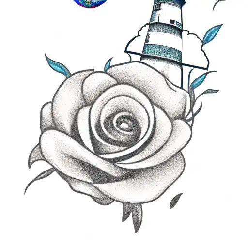 Lighthouse And Flower