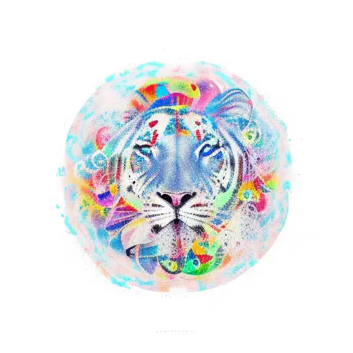 Abstract Circle Animals