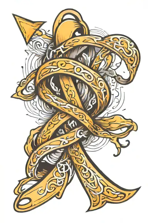 Cancer Ribbon Representing Different Types Of Cancers