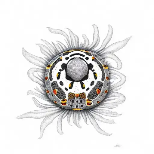 A Golden Ladybug Surrounded By Intricate Floral Patterns