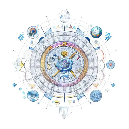 Zodiac Constellation Of Leo Surrounded By Celestial Elements