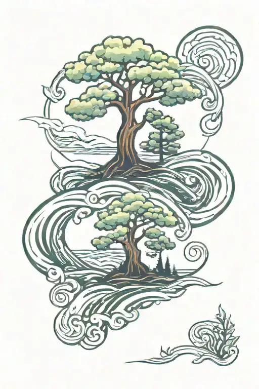 Trees With Water Waves