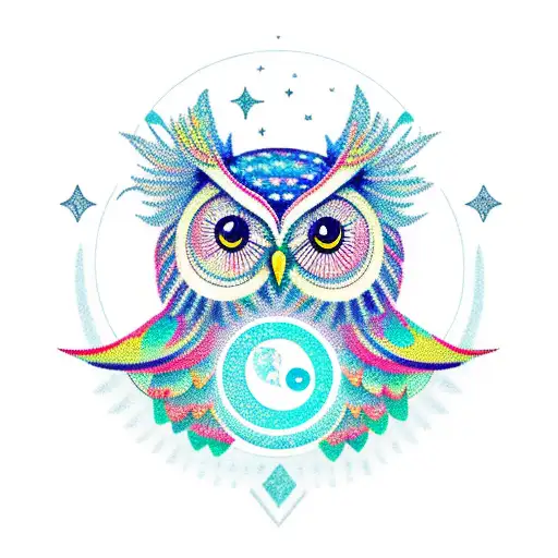 Owl With Moon Libra