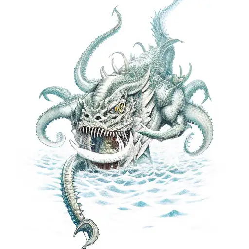 Demon Slayer Fighting A Sea Monster