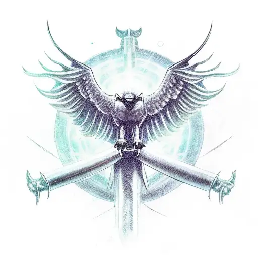 Vulture With Warrior Body Summoning Demon