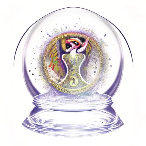 Fenix Coming Out From Inside Of A Hourglass