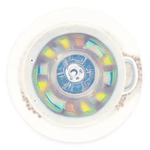 A Coffee Cup With A Film Reel Inside It