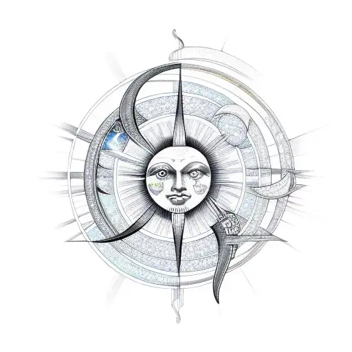 Infinity Symbol With The Sun And Moon Inside