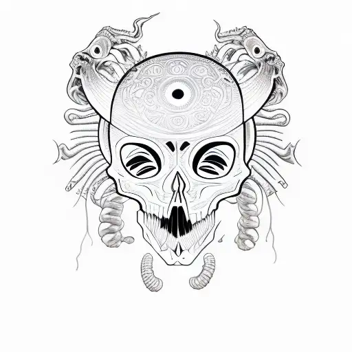 Skull Aliens Groove Stoner