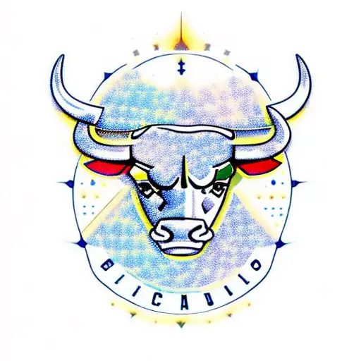Chicago Bulls Logo Combined With A Taurus Constellation