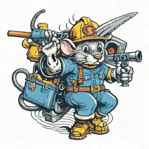 Jacked Mouse As A Firefighter