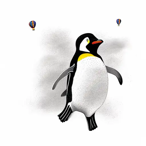 Penguin Flying Using Ballons