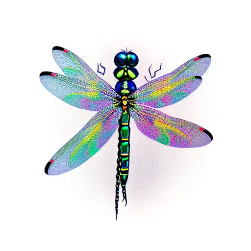 Whimsical Dragonfly Wiu Number 828 Hidden In The Body