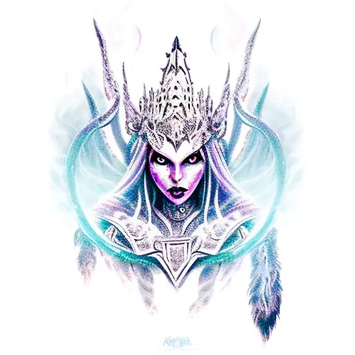 Banshee Sylvanas As A Fierce Warrior Queen Leading An Army Of Mythical Creatures